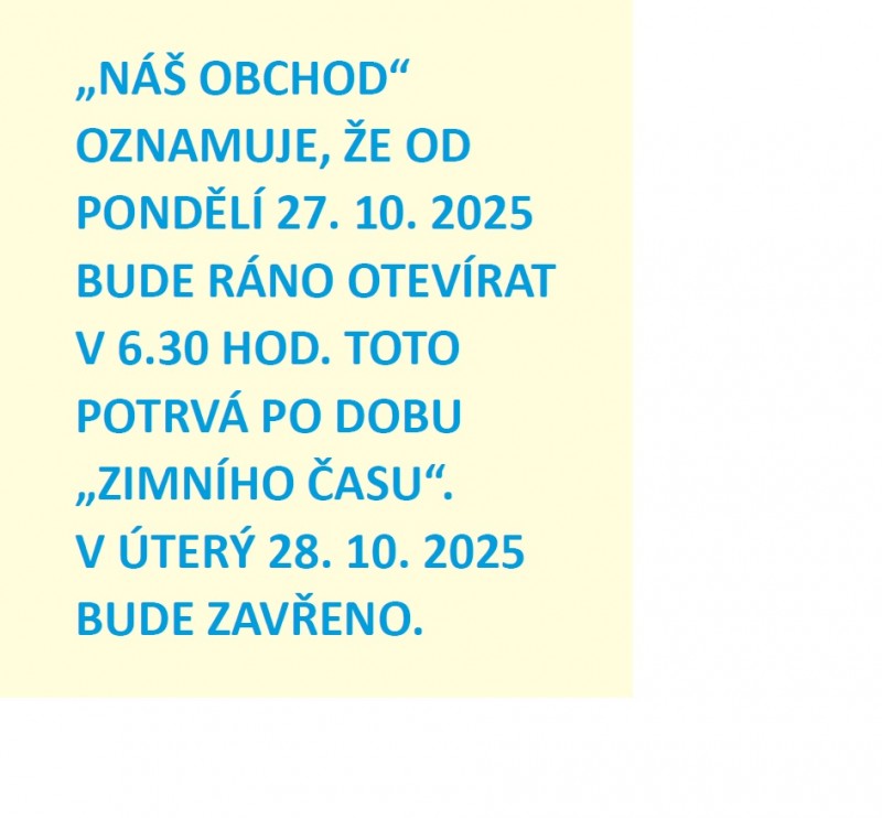 otevírací doba zima