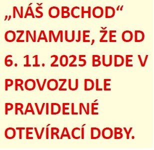 změna otevírací doby